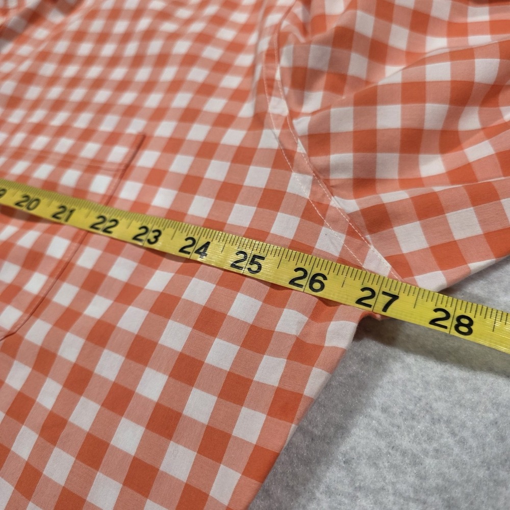 Bills Khakis Orange White Gingham Preppy Casual Long Sleeve Button Down XL Men's - Picture 6 of 8